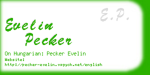 evelin pecker business card